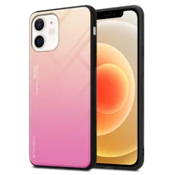 Etui i futerały do telefonów - Pokrowiec Do Apple iPhone 12 MINI Etui w ŻÓŁTO - RÓŻOWY TPU Obudowa Case Cover Plecki Ochronny Cadorabo - miniaturka - grafika 1