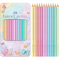 Kredki, ołówki, pastele i pisaki - Kredki Ołówkowe Pastelowe Sparkle 12 Kolorów Faber-Castell - miniaturka - grafika 1