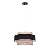 Lampy sufitowe - Ozdobna lampa wisząca z abażurem w stylu boho K-5231 z serii GATO - miniaturka - grafika 1