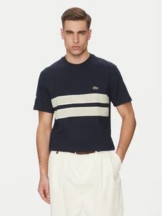 Lacoste T-Shirt TH9769 Granatowy Regular Fit - Koszulki męskie - miniaturka - grafika 1