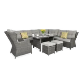 Meble ogrodowe - Zestaw Mebli Ogrodowych Wypoczynkowych Technorattan TRIVENTO Narożnik Taras - miniaturka - grafika 1