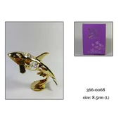 Figurki dekoracyjne - Crystocraft, miniaturka-figurka pozłacana Swarovski - DELFIN - miniaturka - grafika 1