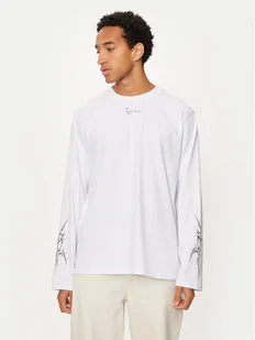 Karl Kani Longsleeve Small Signature Tribal 60240011 Biały Regular Fit - Bluzy męskie - miniaturka - grafika 1