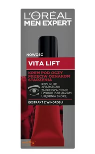 Loreal Men Expert Vita Lift M) krem pod oczy przeciw oznakom starzenia 15ml - Kosmetyki pod oczy - miniaturka - grafika 1