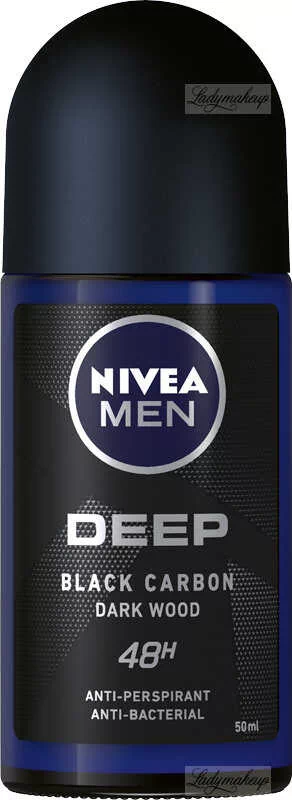 Nivea - Men - Deep Black Carbon Dark Wood 48H Anti-Perspirant - Antyperspirant w kulce dla mężczyzn - 50 ml