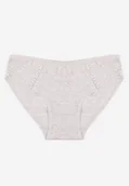Majtki damskie - Jasnoszare Gładkie Majtki Figi z Bawełny Venessila - miniaturka - grafika 1