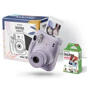 Aparaty natychmiastowe - Instax-FUJIFILM, Zestaw aparat do fotografii natychmiastowej Instax Mini 11 i 10 filmów, Fioletowy - miniaturka - grafika 1