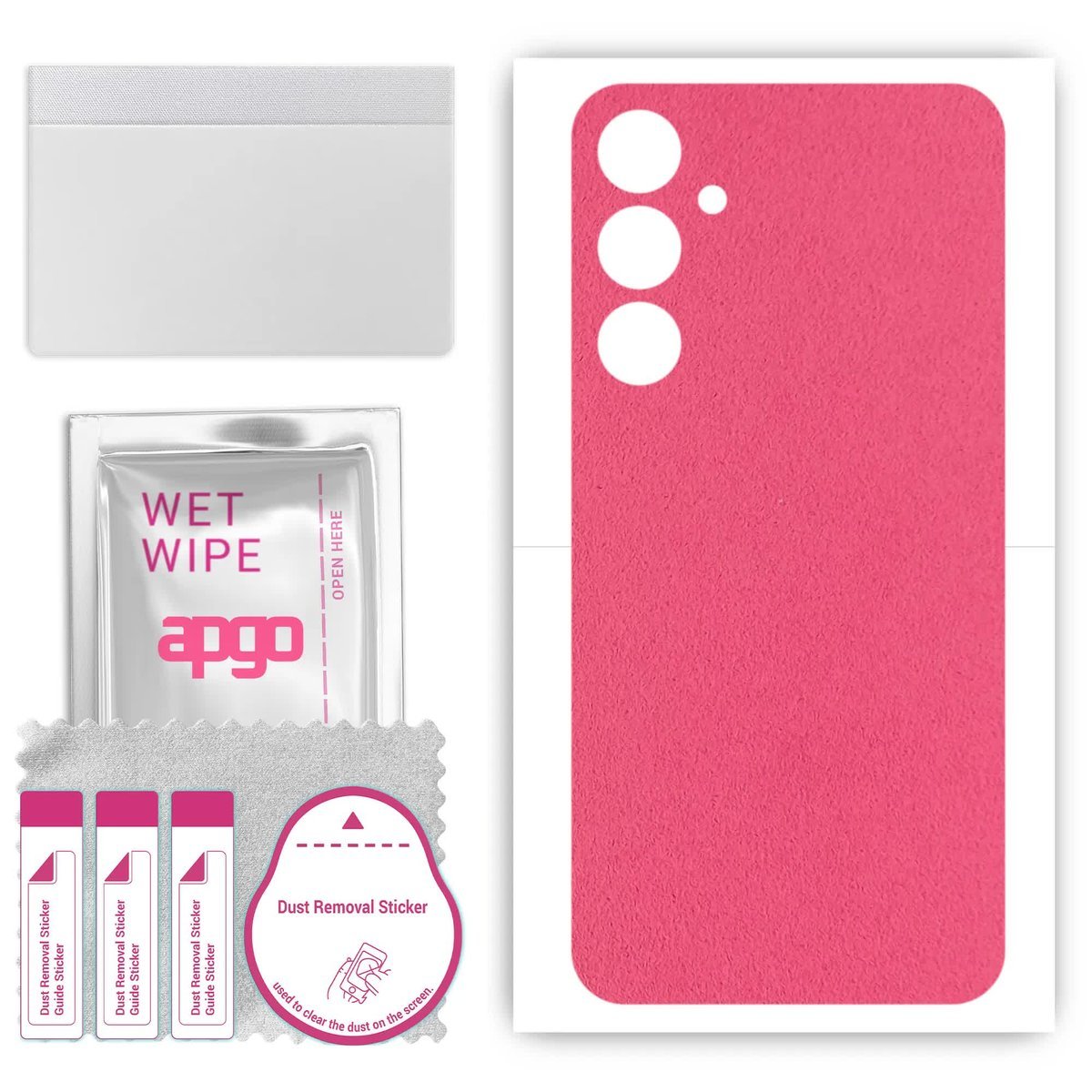 Folia naklejka skórka strukturalna na TYŁ Zamsz do Samsung Galaxy S23 FE - Zamsz Różowy - apgo SKINS