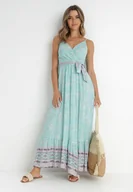 Sukienki - Miętowa Sukienka Komley - miniaturka - grafika 1