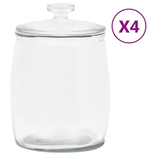 vidaXL vidaXL Szklane słoje z pokrywką 4 szt. 8000 ml 150703 - Pojemniki kuchenne - miniaturka - grafika 1