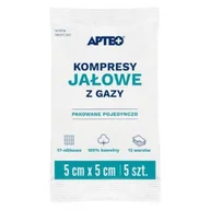 Apteczki i materiały opatrunkowe - SYNOPTIS PHARMA Kompresy jałowe 5x5cm, 17-nitkowy 5 sztuk Wysyłka kurierem tylko 10,99 zł - miniaturka - grafika 1