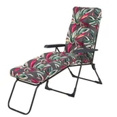 Leżaki ogrodowe - Leżak Alabama K1 z poduszką i podłokietnikiem - miniaturka - grafika 1