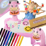 Zabawki kreatywne - PROJEKTOR RZUTNIK DO RYSOWANIA STOLIK TABLICA MAZAKI DLA DZIECI FLAMASTRY - miniaturka - grafika 1