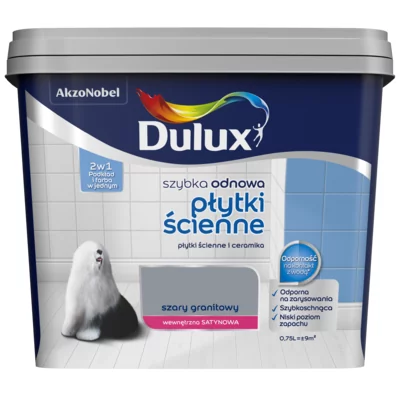 Dulux szybka odnowa Płytki ścienne Szary Granitowy 0,75l s7.0065329213