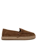 Espadryle męskie - Tommy Hilfiger Espadryle Hilfiger Flex Espa Suede Loafer FM0FM05392 Brązowy - miniaturka - grafika 1