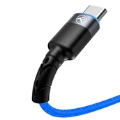 Kable USB - Tellur Data Cable Usb To Type-C With Led Light, 3A, 1.2M, Blue - miniaturka - grafika 1