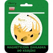 Zakładki do książek - Henry Zakładka magnetyczna kulka 2 kot żółty - miniaturka - grafika 1