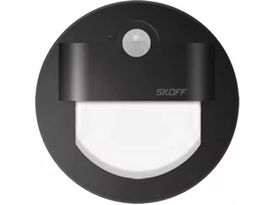 Oprawa schodowa LED z czujnikiem CZARNY 2,4W CW 6500K RUEDA PIR SKOFF - Oprawy, klosze i abażury - miniaturka - grafika 1