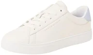 Koszulki i topy damskie - TOMMY HILFIGER Damskie tenisówki ESSENTIAL COURT Low Top, BIAŁE (starożytna biel), 6,5 UK, Biały starożytny biały, 40 EU - miniaturka - grafika 1