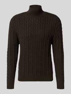 Sweter z dzianiny ze stójką model ‘EDDARD’ - Swetry męskie - miniaturka - grafika 1