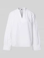 Bluzki damskie - Bluzka z długim rękawem o kroju regular fit z czystej bawełny - miniaturka - grafika 1