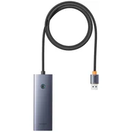 Huby USB - Baseus B0005280B811-05 UltraJoy Series Lite 4-Port 100cm (USB do USB3.0*4+Type-C5V) Szary - miniaturka - grafika 1