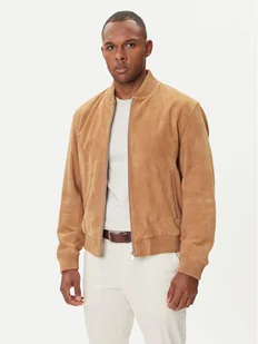 BOSS Kurtka skórzana H-Muller 50543213 Beżowy Regular Fit - Kurtki męskie - miniaturka - grafika 1