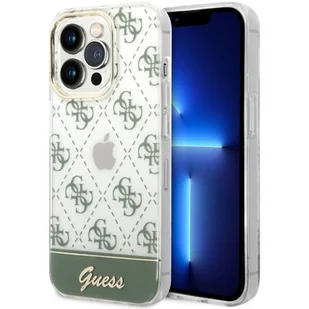 Etui Guess 4G Pattern Script do Apple iPhone 14 Pro Khaki - Etui i futerały do telefonów - miniaturka - grafika 1