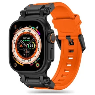 Pasek do APPLE WATCH 4 / 5 / 6 / 7 / 8 / 9 / SE / ULTRA 1/2 (44 / 45 / 49 MM) Tech-Protect Delta Pro orange-black - Akcesoria do smartwatchy - miniaturka - grafika 1