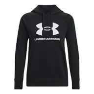 Bluzy damskie - Damska Bluza UNDER ARMOUR UA RIVAL FLEECE BIG LOGO HDY 1379501-001 – Czarny - miniaturka - grafika 1