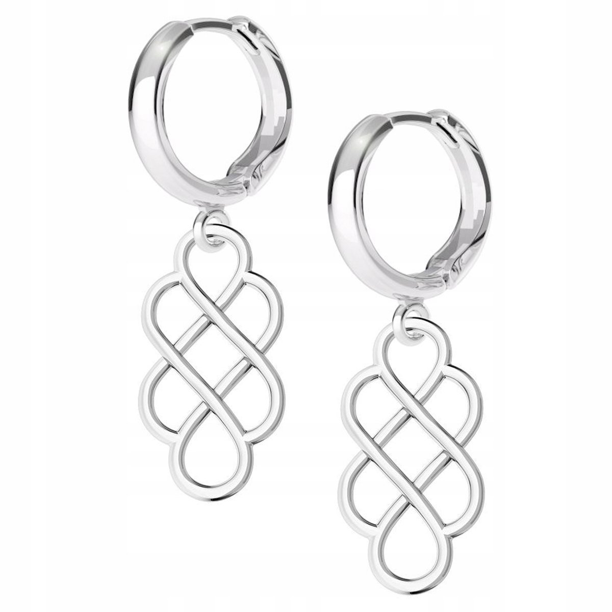 Kolczyki srebrne Ażurowa Zawieszka 925