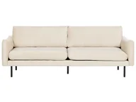 Sofy i kanapy - Sofa 3-osobowa welurowa jasnobeżowa VINTERBRO - miniaturka - grafika 1