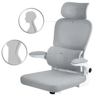 Fotel biurowy, krzesło biurowe Fotel biurowy z mikrosiatki Sofotel Formax szary - Fotele i krzesła biurowe - miniaturka - grafika 11