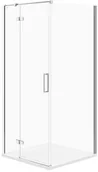 Kabiny prysznicowe - Cersanit Kabina PRYSZNICOWA NAROŻNA CITY 90X90X195 LEWA SZKŁO TRANSPARENTNE - miniaturka - grafika 1