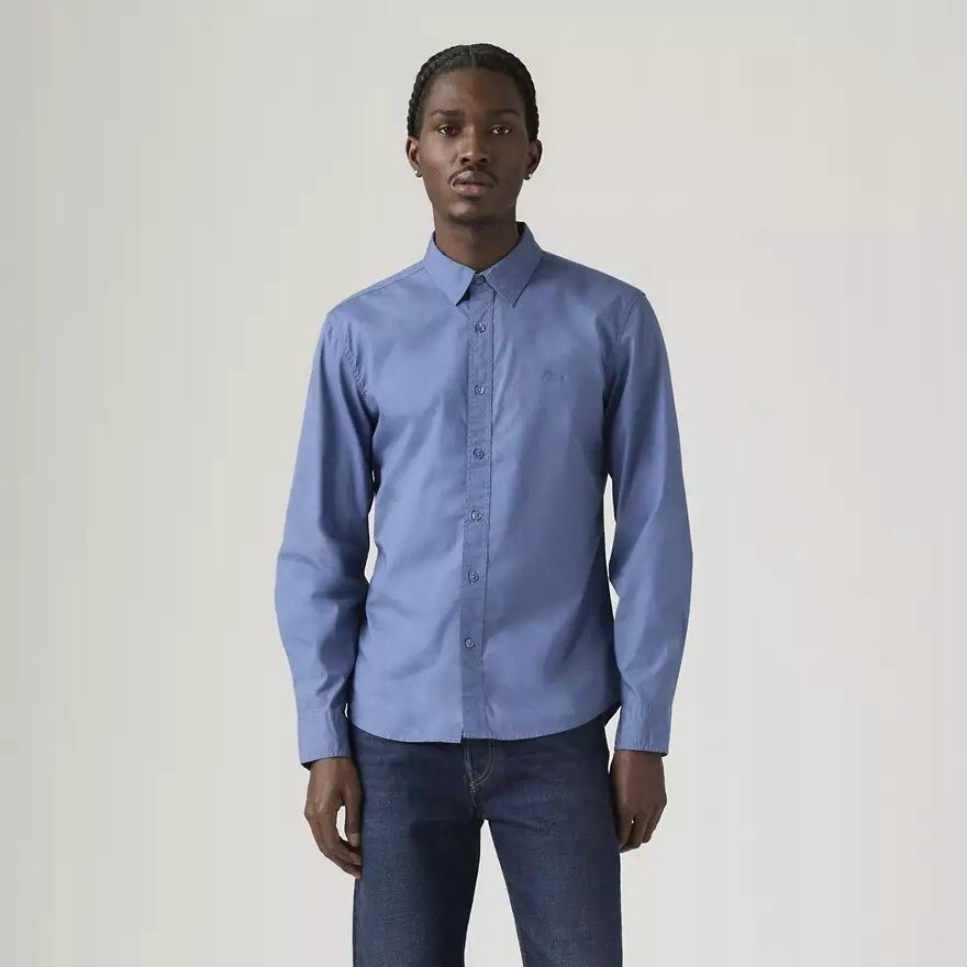 LEVIS KOSZULA MĘSKA ELEGANCKA REGULAR NIEBIESKA Z DŁUGIM RĘKAWEM L 7AA