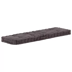 vidaXL Poduszka na podłogę lub palety, bawełna, 120x40x7 cm, antracyt vidaXL - Poduszki na krzesła - miniaturka - grafika 1