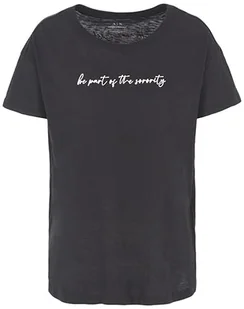 Armani Exchange Koszulka damska Sustainable, Boyfriend Fit, Printed Quote, czarny, XL - Koszulki i topy damskie - miniaturka - grafika 1