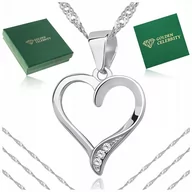 Biżuteria dla dzieci - PREZENT NA ROCZEK DLA DZIEWCZYNKI PIĘKNY SREBRNY NASZYJNIK SERCE+DEDYKACJA - miniaturka - grafika 1