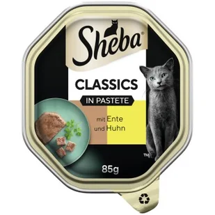 Sheba Classics Paszteciki 22 x 85 g z kaczką i kurczakiem - Mokra karma dla kotów - miniaturka - grafika 1