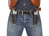 Dodatki do strojów karnawałowych - Pas kowbojski z rewolwerami - 1 szt. - miniaturka - grafika 1