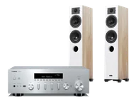 Zestawy stereo - Yamaha R-N600A (srebrny) + Diva 5 (dąb) - miniaturka - grafika 1