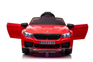 Auto Na Akumulator BMW M5 Czerwone Lakierowane - Pojazdy elektryczne dla dzieci - miniaturka - grafika 4