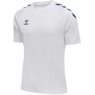 Koszulki męskie - Koszulka poliestrowa Hmlcore Xk Core Poly T-Shirt biała r. S - miniaturka - grafika 1