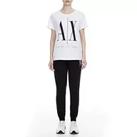 Spodnie damskie - Armani Exchange Damskie spodnie sportowe Icon Project Jogger, Czarny, S - miniaturka - grafika 1