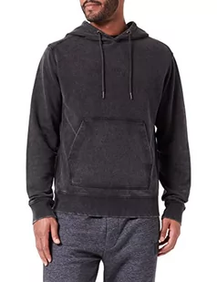 BOSS Męska bluza z kapturem Wefadehoody barwiona na kawałki z bawełny Terry z tonalnym logo, czarny, 4XL - Bluzy męskie - miniaturka - grafika 1
