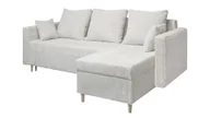 Narożniki - MARPUR narożnik OTTO 230x145 cm tapicerowany w kształcie litery L z funkcją spania, z podstawą łóżka, uniwersalny bok, mocna tkanina POSO 625, beżowy - miniaturka - grafika 1