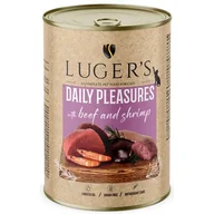 Mokra karma dla kotów - Karma dla kota LUGER'S Daily Pleasures Wołowina z Krewetkami 400 g - miniaturka - grafika 1