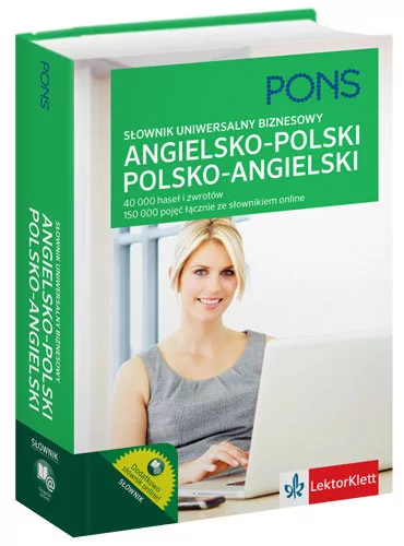 Pons Słownik uniwersalny biznesowy angielsko-polski polsko-angielski - LektorKlett