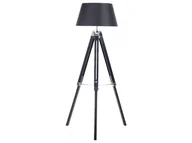 Lampy stojące - Beliani Lampa stojąca czarna - lampa podłogowa - oświetlenie - MADEIRA - miniaturka - grafika 1