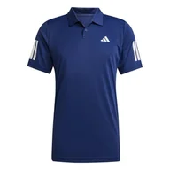 Koszulki sportowe męskie - Koszulka męska adidas Club 3 Stripes Polo Dark Blue L - miniaturka - grafika 1